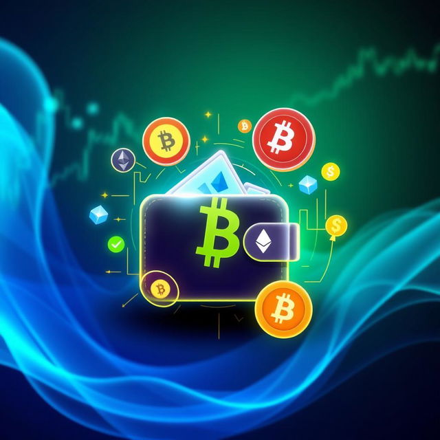 A vibrant and modern profile photo reflecting the themes of cryptocurrency and trading