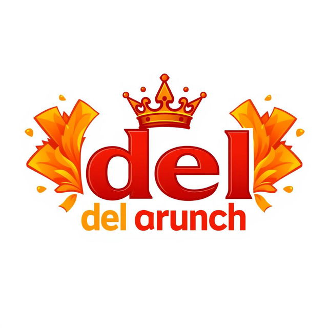 A logo design featuring the brand name 'del crunch'