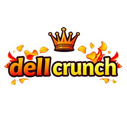 A logo design featuring the brand name 'del crunch'
