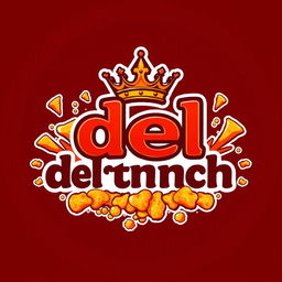 A logo design featuring the brand name 'del crunch'