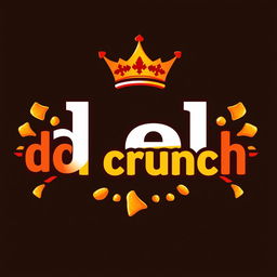 A logo design featuring the brand name 'del crunch' in a bold and modern font