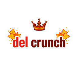 A logo design featuring the brand name 'del crunch' in a bold and modern font