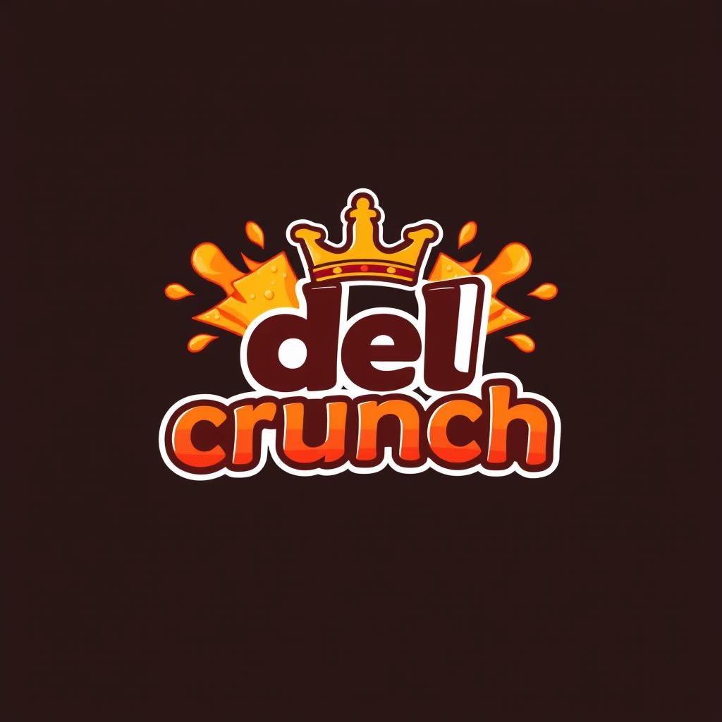 A logo design featuring the brand name 'del crunch' in a bold and modern font