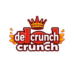 A logo design featuring the brand name 'del crunch' in a bold and modern font