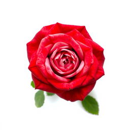 A beautifully detailed top-down view of a vibrant rose with its intricate petals fully open, showcasing a rich blend of colors such as deep reds and soft pinks