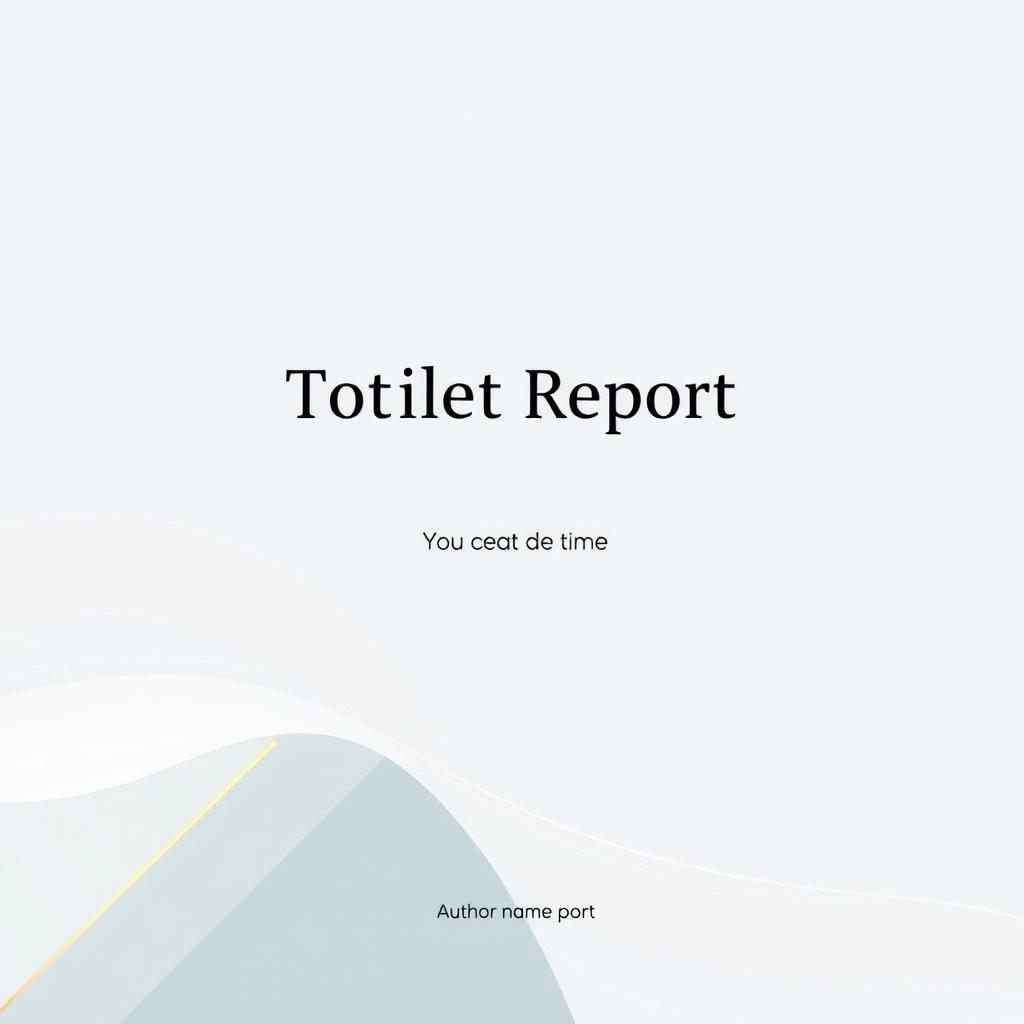 A sleek and professional cover page design featuring a minimalistic layout with a modern touch