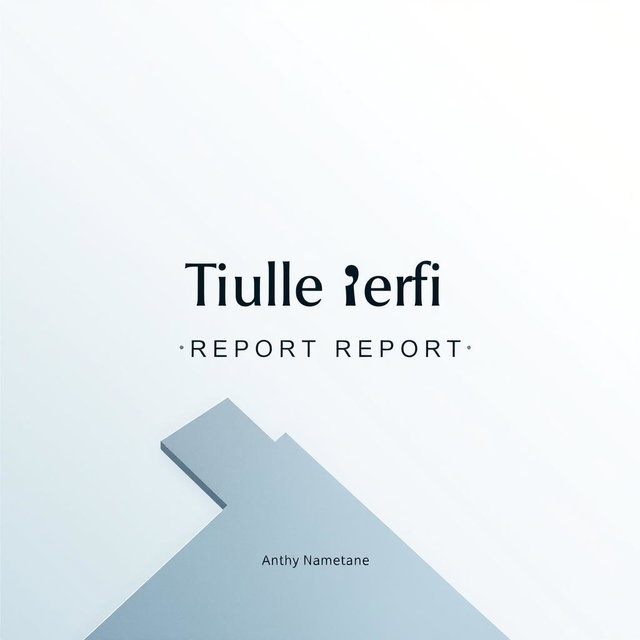 A sleek and professional cover page design featuring a minimalistic layout with a modern touch