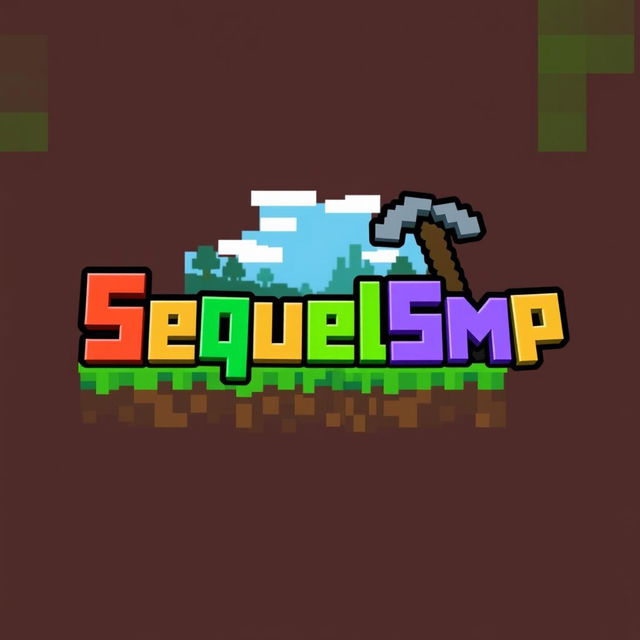 A logo design for a Minecraft-themed server named 'SequelSMP'