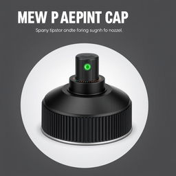 A design of a new, simple spray paint cap
