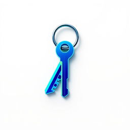 A sleek and modern keychain logo design featuring a minimalist key silhouette