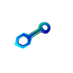 A sleek and modern keychain logo design featuring a minimalist key silhouette