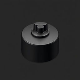 A minimalist design for a spray paint cap, featuring a sleek and simple aesthetic