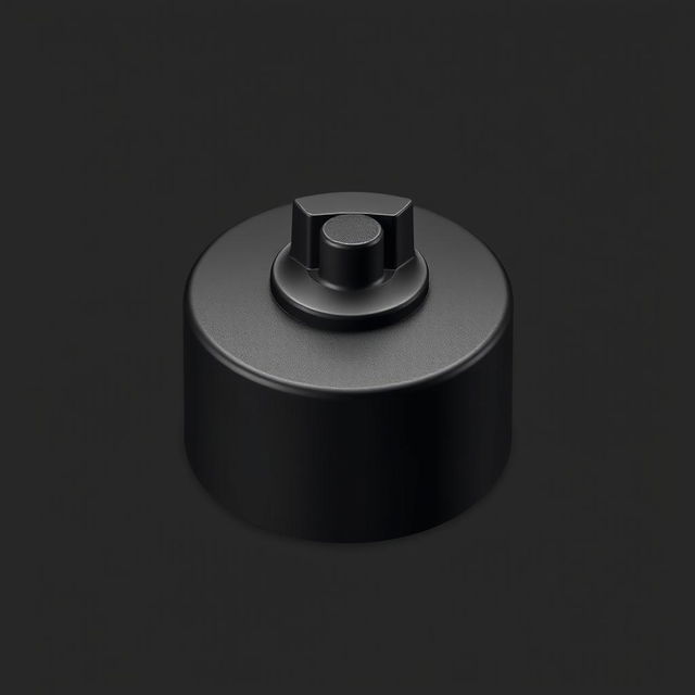 A minimalist design for a spray paint cap, featuring a sleek and simple aesthetic