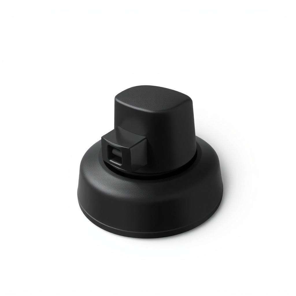A minimalist design for a spray paint cap, featuring a sleek and simple aesthetic