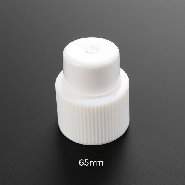 A minimalist spray cap design, featuring a sleek and simple profile, with a diameter of 65 mm