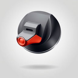 A stylish and minimalist design for a spray paint can cap, featuring sleek lines and a modern aesthetic
