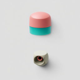 A sleek and minimalist design for a spray paint can cap, emphasizing simplicity and elegance