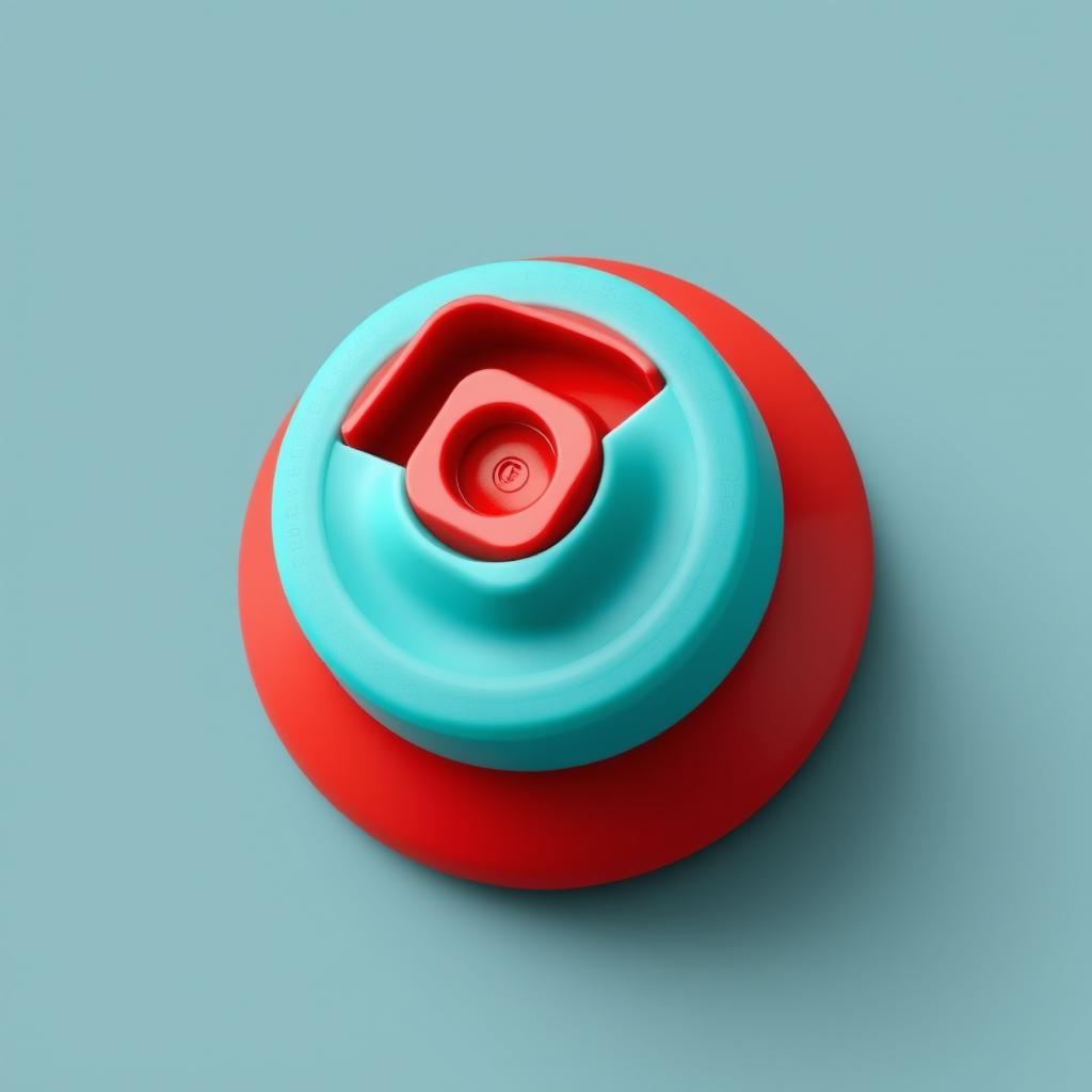 A sleek and minimalist design for a spray paint can cap, emphasizing simplicity and elegance