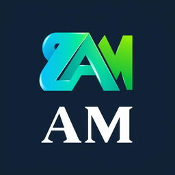 A modern and sleek logo design featuring the letters 'SAM' in a bold, stylish font