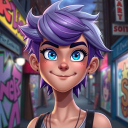 A freshly designed character, showcasing a new unique face with striking features