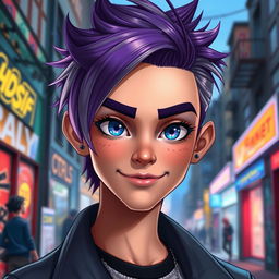 A freshly designed character, showcasing a new unique face with striking features
