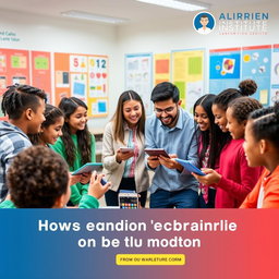 A vibrant and engaging promotional image for an educational institute