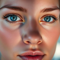 A close-up of a person's face, focusing on the eyes
