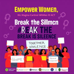 A powerful and impactful poster design promoting awareness of the Anti-Violence Against Women and Their Children Act (RA 9262) and the Magna Carta of Women (RA 9710)
