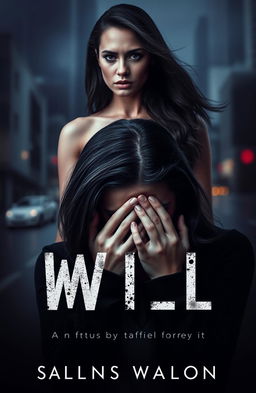 A novel cover featuring a woman in the foreground, crying with her face obscured by her hands, conveying deep emotions of sadness and vulnerability