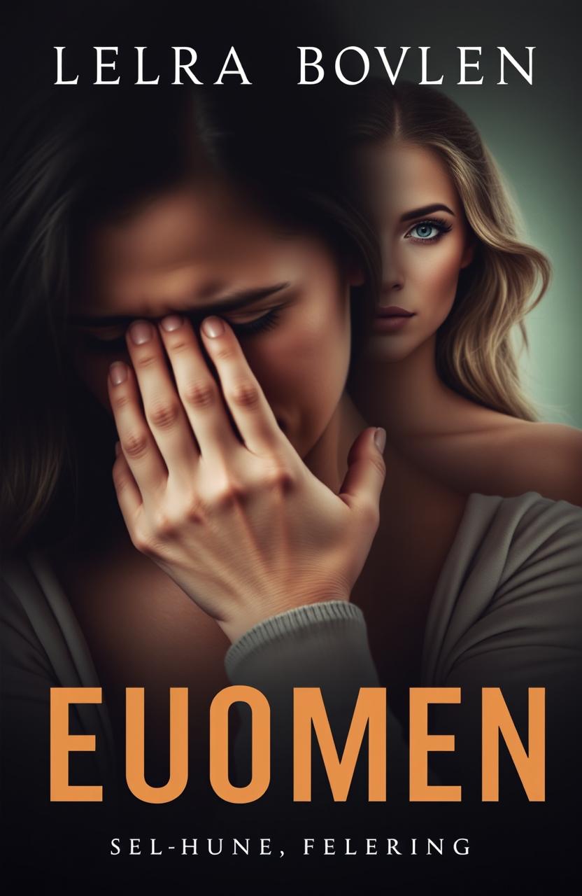 A dramatic and emotionally charged book cover featuring a woman crying, her hands covering her face, depicting a sense of sadness and vulnerability
