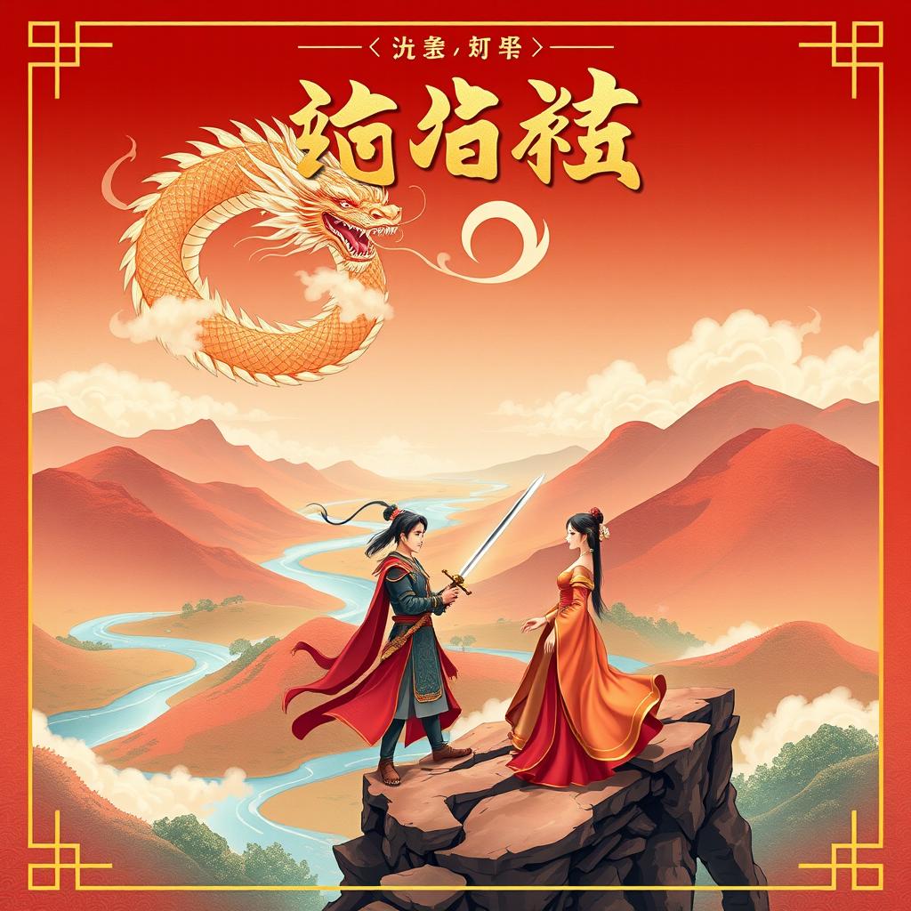 A digital storybook cover depicting a scene from an ancient Chinese tale