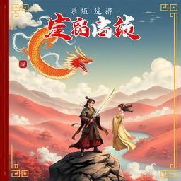 A digital storybook cover depicting a scene from an ancient Chinese tale
