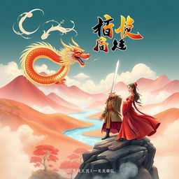 A digital storybook cover depicting a scene from an ancient Chinese tale