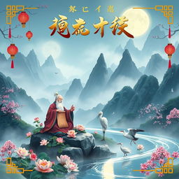 A captivating digital storybook cover inspired by an ancient Chinese story