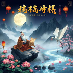 A captivating digital storybook cover inspired by an ancient Chinese story