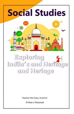 A visually appealing cover page design for social studies in an online teaching context in India