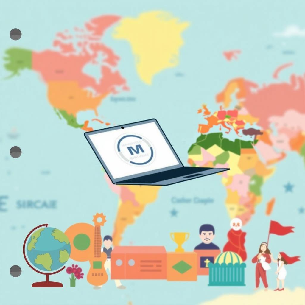 A vibrant and engaging cover page for a Social Studies portfolio