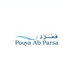 A logo design featuring the English text "Behzad Pouya Ab Parsa" in a clean, modern, and elegant font