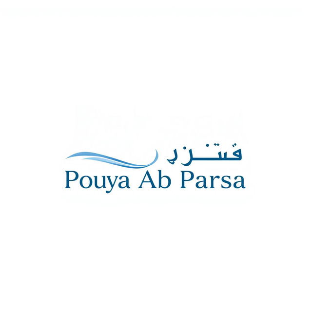A logo design featuring the English text "Behzad Pouya Ab Parsa" in a clean, modern, and elegant font