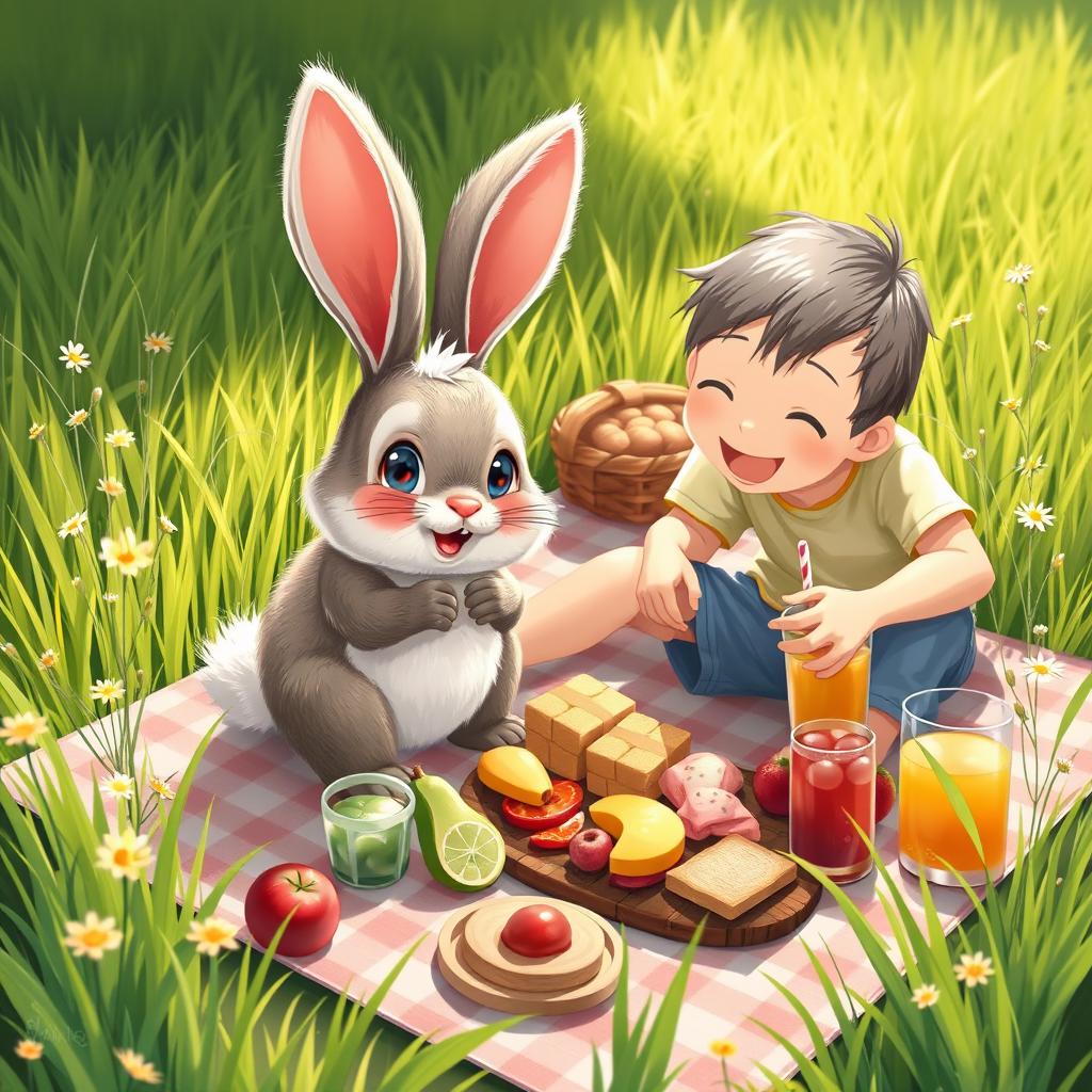 Joyful Bunny Feast: A Whimsical Delight