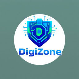 A modern and sleek logo design for an app called 'DigiZone'