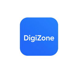 A clean and minimalist app logo for 'DigiZone'