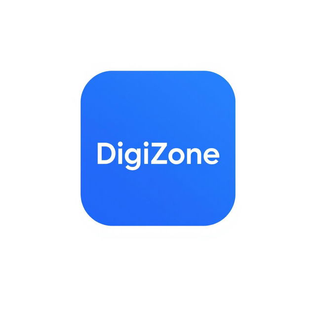 A clean and minimalist app logo for 'DigiZone'