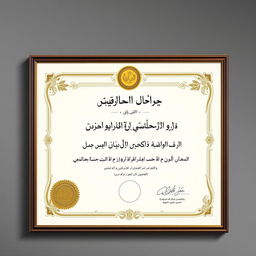 A high-quality, realistic depiction of a bachelor's degree certificate in Agriculture