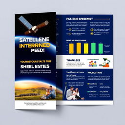 A visually appealing brochure design showcasing the benefits of satellite internet speed