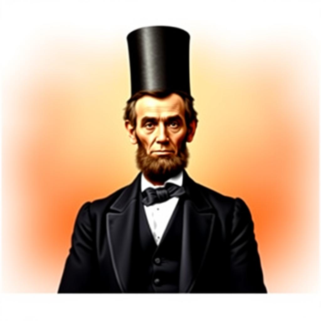 A colorful reconstruction of Abraham Lincoln, depicting him in a distinguished pose