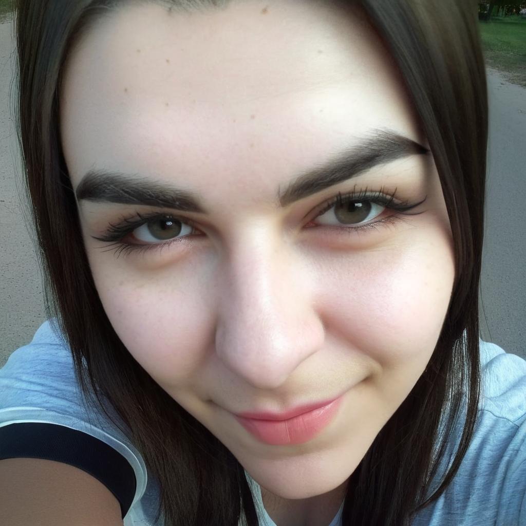 I want to remove girl eyebrows from this picture