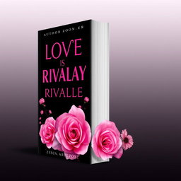 A book cover design featuring a black and pink color theme, conveying a dark romance aesthetic