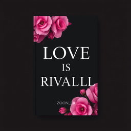 A book cover design featuring a black and pink color theme, conveying a dark romance aesthetic