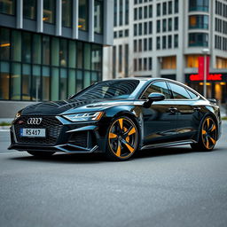 A 2025 Audi RS7 Performance in stunning Nero Nemesis Black paint